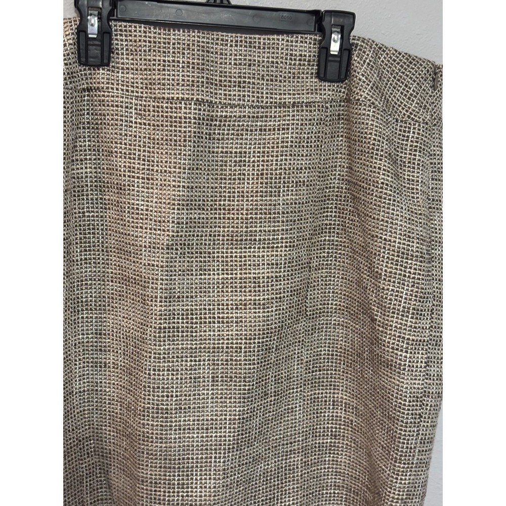 Lafayette 148 New York‎ Pencil Skirt Women's Size 14 Tweed Pattern Side Zip - Picture 3 of 9